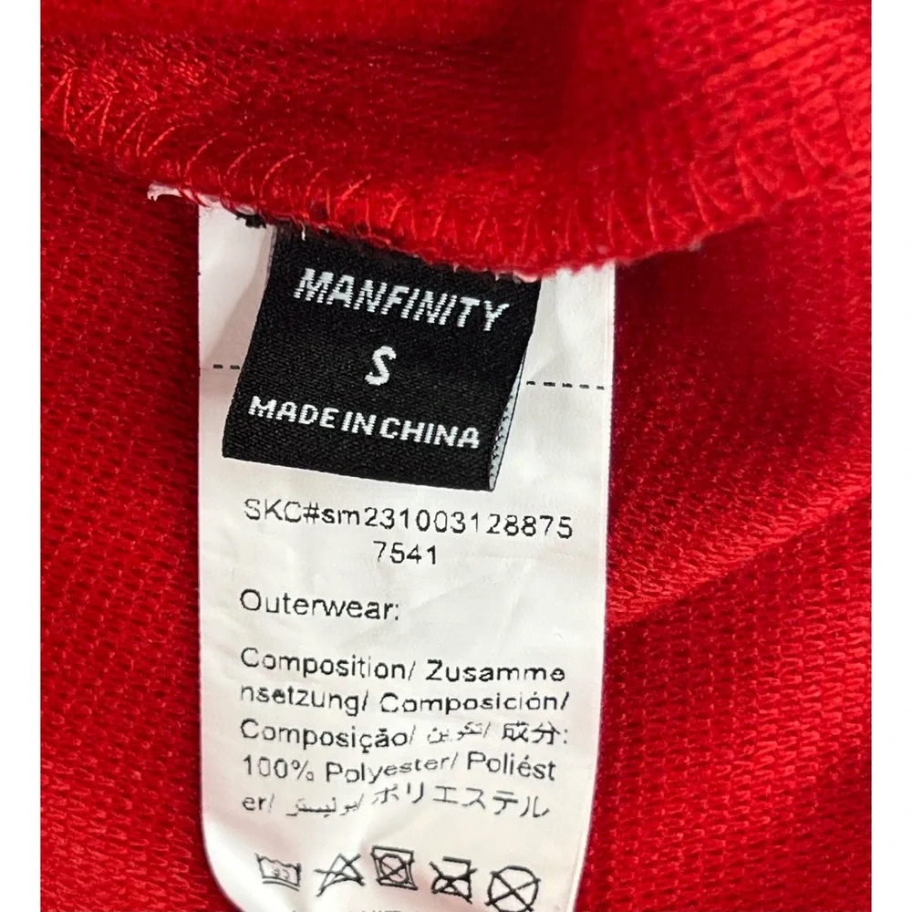 MANFINITY Red Tracksuit Set Jacket Pants Athletic Casual Men Size‎ S
